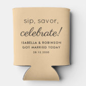 結婚式の引き出物スサヴォー祝トスカンおもしろい 缶クーラー (裏面)