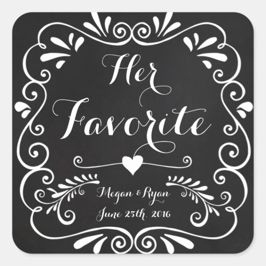 結婚式の引き出物スタンプfor Treats or Cookie スクエアシール (正面)