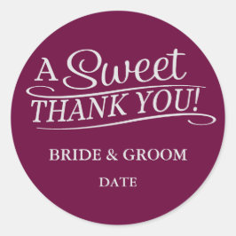 結婚式の引き出物ステッカーSweetありがとう。 ラウンドシール