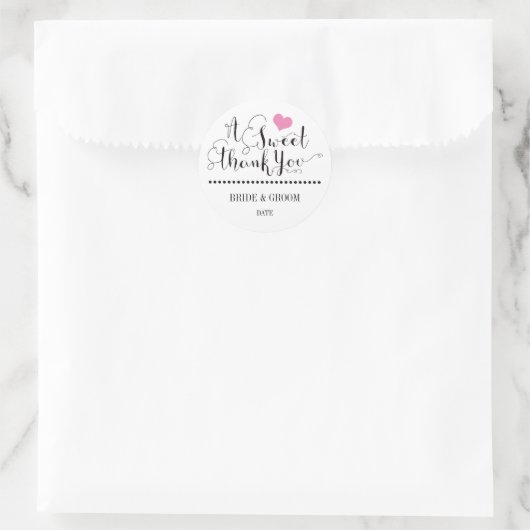 結婚式の引き出物ステッ感謝していク甘い。 ラウンドシール (バッグ)