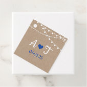 結婚式の引き出物タグ - 小さな飛行機とライトのガーランド フェイバータグ (インサイチュ)