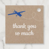 結婚式の引き出物タグ - 小さな飛行機とライトのガーランド フェイバータグ (裏面)