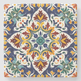 結婚式の引き出物タラベラ青メキシカンタイル ストーンコースター