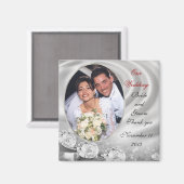 結婚式の引き出物ダイヤモンド写真マグネット マグネット (正面/裏面)