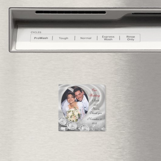 結婚式の引き出物ダイヤモンド写真マグネット マグネット (インサイチュ (食洗機))