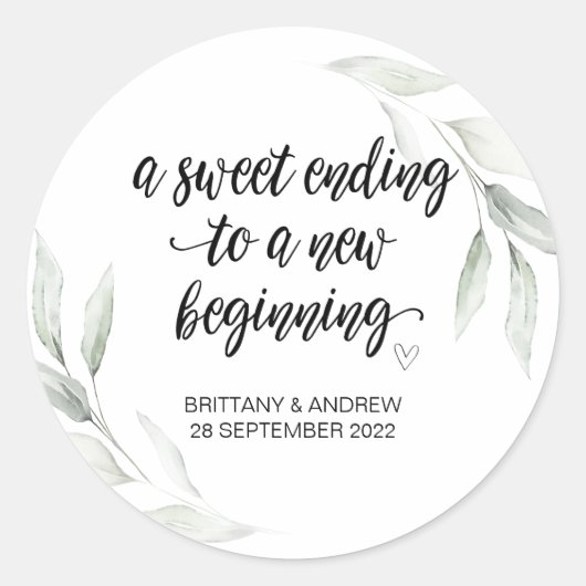 結婚式の引き出物トリートバッグジャムジャムジャムジャムスウィート開始Cl ラウンドシール (正面)