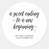 結婚式の引き出物トリートバッグジャムジャムジャムジャムスウィート開始Cl ラウンドシール (正面)