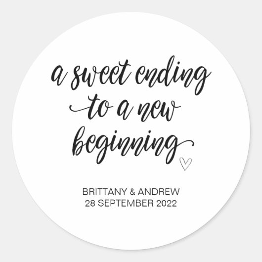 結婚式の引き出物トリートバッグジャムジャムジャムジャムスウィート開始Cl ラウンドシール (正面)