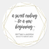 結婚式の引き出物トリートバッグジャムジャムジャムジャムスウィート開始Cl ラウンドシール (正面)