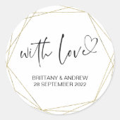 結婚式の引き出物トリートバッグジャム愛ありがとう ラウンドシール (正面)