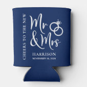 結婚式の引き出物ニューミセス・ネイビー・ブルー 缶クーラー (裏面)