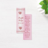 結婚式の引き出物ハートとレースブックマークのパーソナライズ (デスク)
