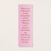 結婚式の引き出物ハートとレースブックマークのパーソナライズ (裏面)