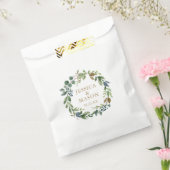 結婚式の引き出物バッググリーナリーネイビー金ゴールド フェイバーバッグ (封をした状態)