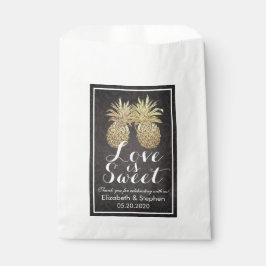 結婚式の引き出物バッグゴールデンパイナップルカップルダマスク フェイバーバッグ