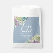 結婚式の引き出物バッグシックな水カラー多肉植物 フェイバーバッグ (正面)