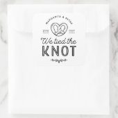 結婚式の引き出物バッグプレッツェルバッグ私たちは結び目 スクエアシール (バッグ)