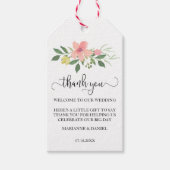 結婚式の引き出物バッグラベル |ようこそ&ユー感謝していラー ギフトタグ (正面)