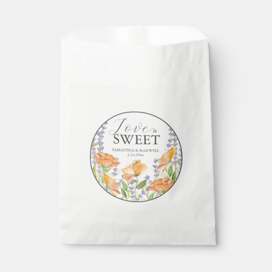 結婚式の引き出物バッグワイルドフラワー フェイバーバッグ (正面)
