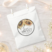 結婚式の引き出物バッグ水彩ひまわり フェイバーバッグ (クリップ留めされた状態)