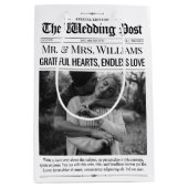 結婚式の引き出物バッグ結婚ズ新聞抱き枕 ミディアムペーパーバッグ (正面)