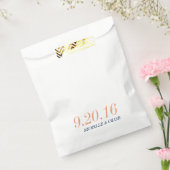 結婚式の引き出物バッグ、はっきりしたタイポグラフィ フェイバーバッグ (封をした状態)