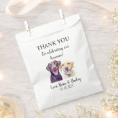 結婚式の引き出物バッグ-カスタマイズペットバッグ フェイバーバッグ (クリップ留めされた状態)