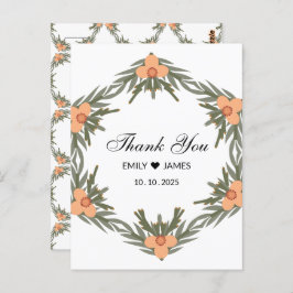 結婚式の引き出物バッグ-名前をカスタムするとキャンドルの日付 ポストカード