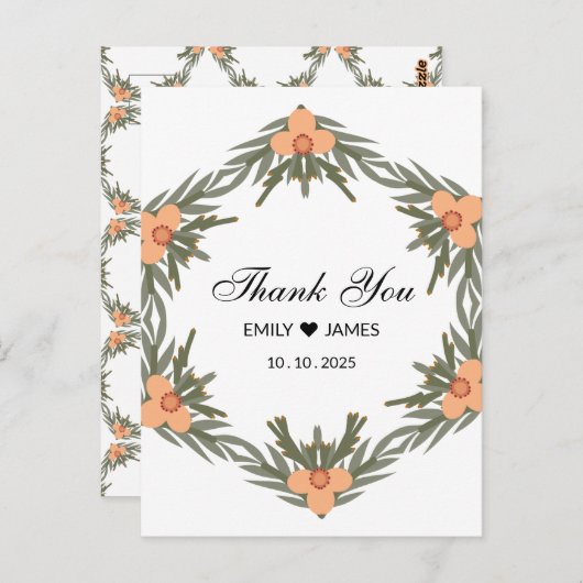 結婚式の引き出物バッグ-名前をカスタムするとキャンドルの日付 ポストカード (正面/裏面)