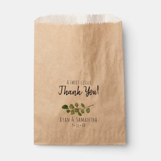 結婚式の引き出物バッグ | A Sweet Little Thank フェイバーバッグ (正面)