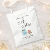 結婚式の引き出物バッグ- We Go Together Cookies & Milk フェイバーバッグ (クリップ留めされた状態)