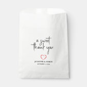 結婚式の引き出物パーソナライズされたサンキューバッグA甘 フェイバーバッグ (正面)