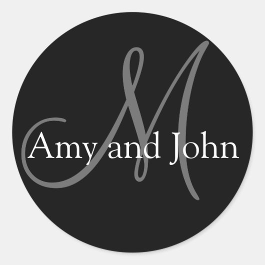 結婚式の引き出物パーソナライズされたシール ラウンドシール (正面)