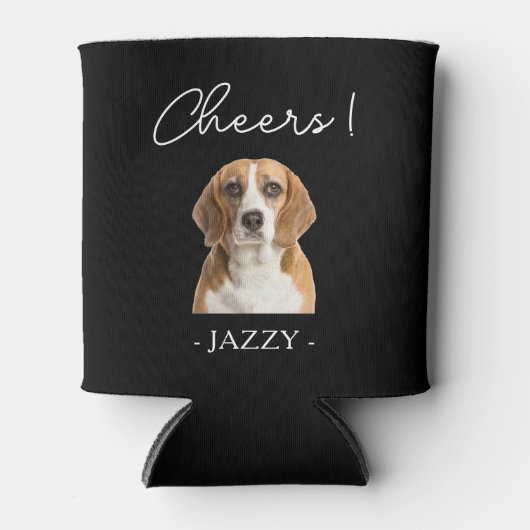 結婚式の引き出物パーソナライズされたドッグペットキャットアニマル 缶クーラー (正面)