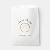 結婚式の引き出物パーソナライズされたバッグすり付きドーナツ フェイバーバッグ (正面)