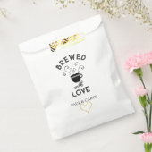 結婚式の引き出物パーソナライズされたバッグは愛で醸造 フェイバーバッグ (封をした状態)