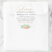 結婚式の引き出物パーソナライズされた感謝していステッカー ラウンドシール (バッグ)