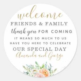 結婚式の引き出物パーソナライズされた感謝していステッカー ラウンドシール
