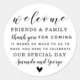 結婚式の引き出物パーソナライズされた感謝していステッカー ラウンドシール