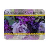 結婚式の引き出物パーソナライズされた磁石テンプレート マグネット (横)