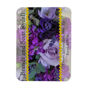 結婚式の引き出物パーソナライズされた磁石テンプレート マグネット