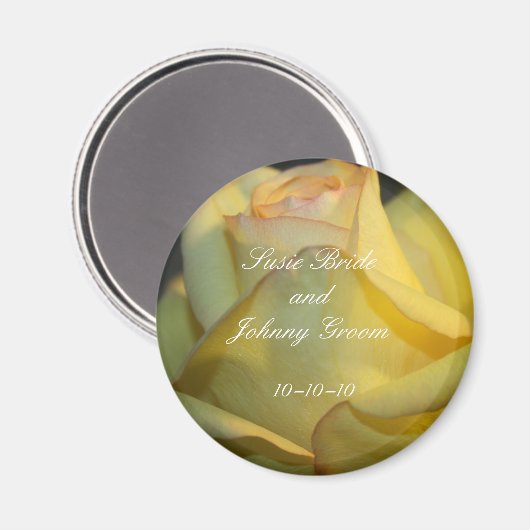 結婚式の引き出物パーソナライズされた磁石 マグネット (正面/裏面)