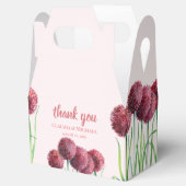 結婚式の引き出物パープルピンクアリウムフローラ水彩色 フェイバーボックス (オープン)