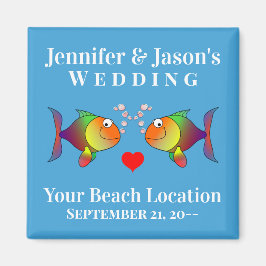 結婚式の引き出物フィッシュキュート熱帯ビーチ先 マグネット