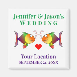 結婚式の引き出物フィッシュキュート熱帯ビーチ先 マグネット