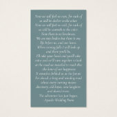 結婚式の引き出物フォト祈りの言葉カード (裏面)