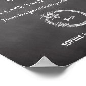 結婚式の引き出物ブラック結婚の看板ポスター ポスター (角)