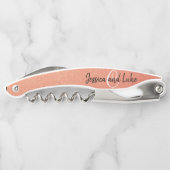 結婚式の引き出物プレゼントエレガントバラ金ゴールドモノグラム ソムリエナイフ (裏面)