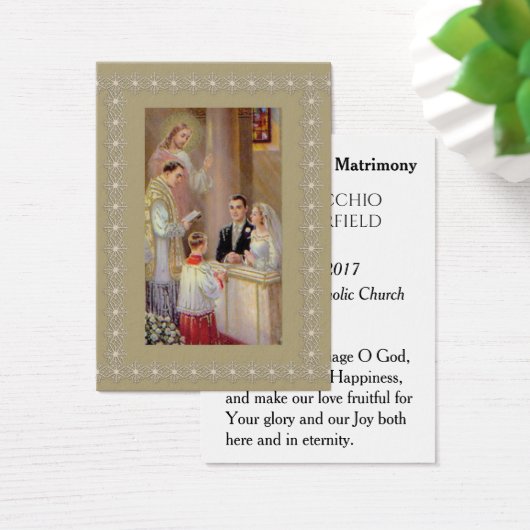 結婚式の引き出物ホーリーカード新郎新婦 (デスク)