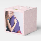 結婚式の引き出物ボックスあなたの写真モノグラム名 フェイバーボックス (正面サイド)